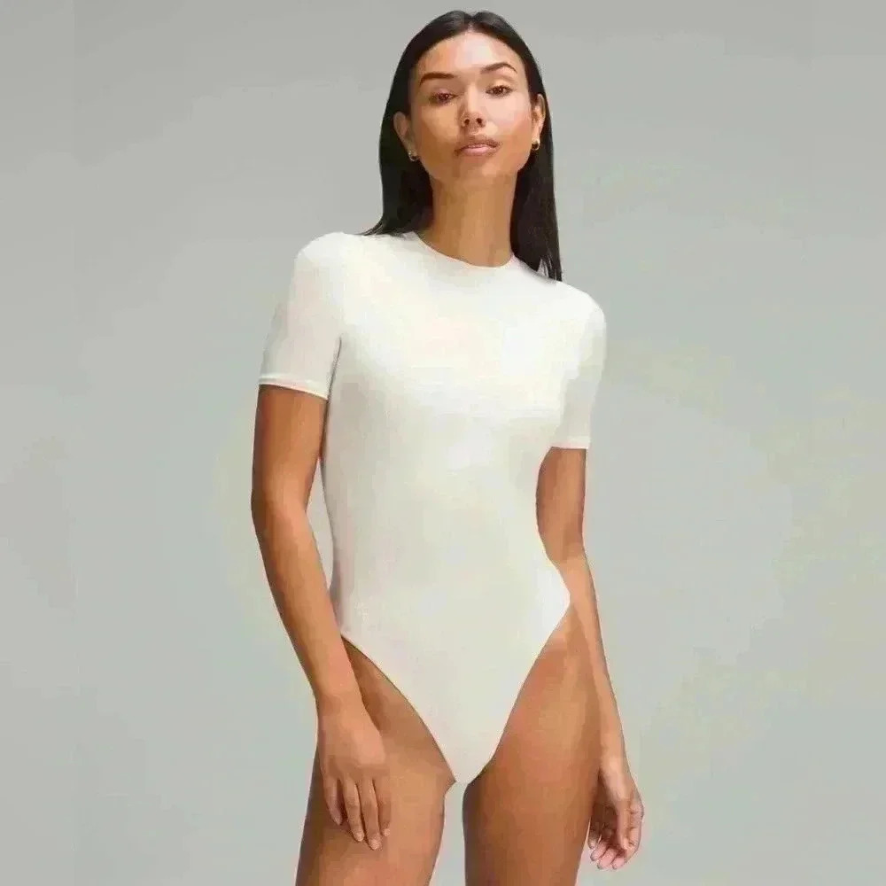 Lululemon Wundermost Ultra-Soft Nulu  Short-Sleeve Crew Thong Bodysuit - Picture 5 of 7
